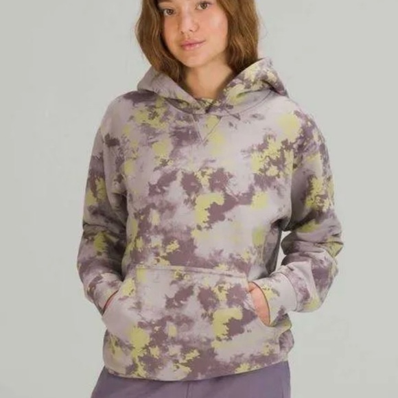 Hoodies Lululemon All Yours Hoodie Orbital Tie Dye Mauve Grey Multi Size 6 - Picture 1 of 7